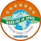 Osobiste logo Ch. Mukai w locie STS-95