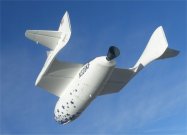 SpaceShipOne podczas samodzielnego lotu