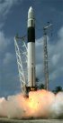 Test rakiety Falcon 1 na wyrzutni